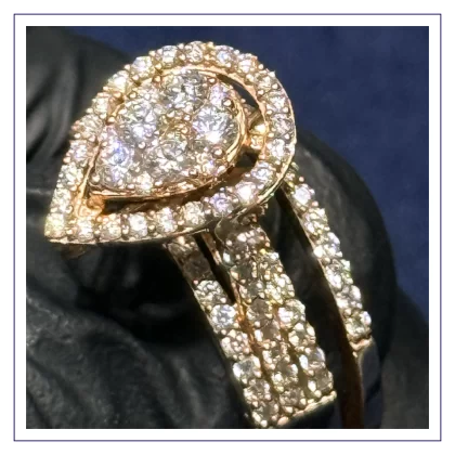 Rose Gold Pear Shaped Ring