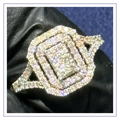 10k Yellow Gold 3/4th CTW Emerald Shaped Ring