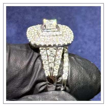 14k White Gold Ring with 2.00CTW and 0.40 CTW LDS