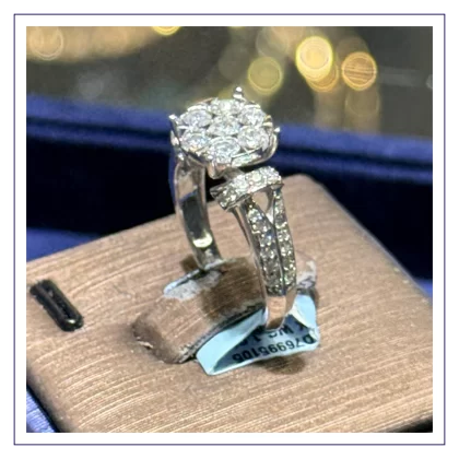 14k White Gold with 1.00 CTW