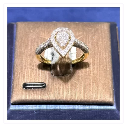 10K Gold Pear Shaped Ring