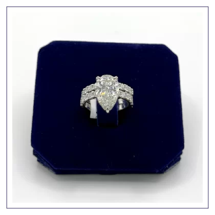 14K Lab Diamond Solitaire Pear, Lab Diamonds