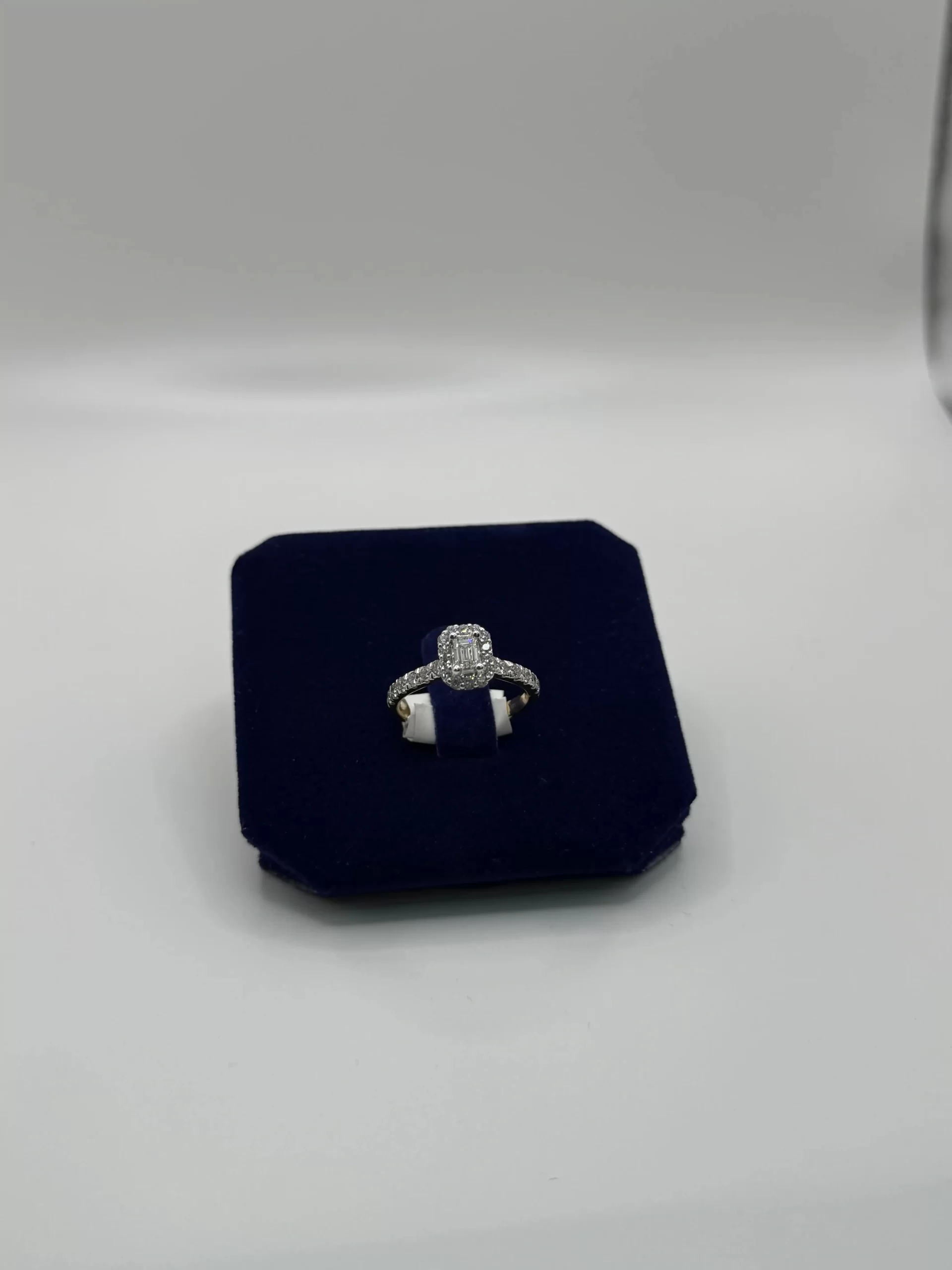 14k Yellow Gold Emerald Cut Lab Diamond Ring - Image 3