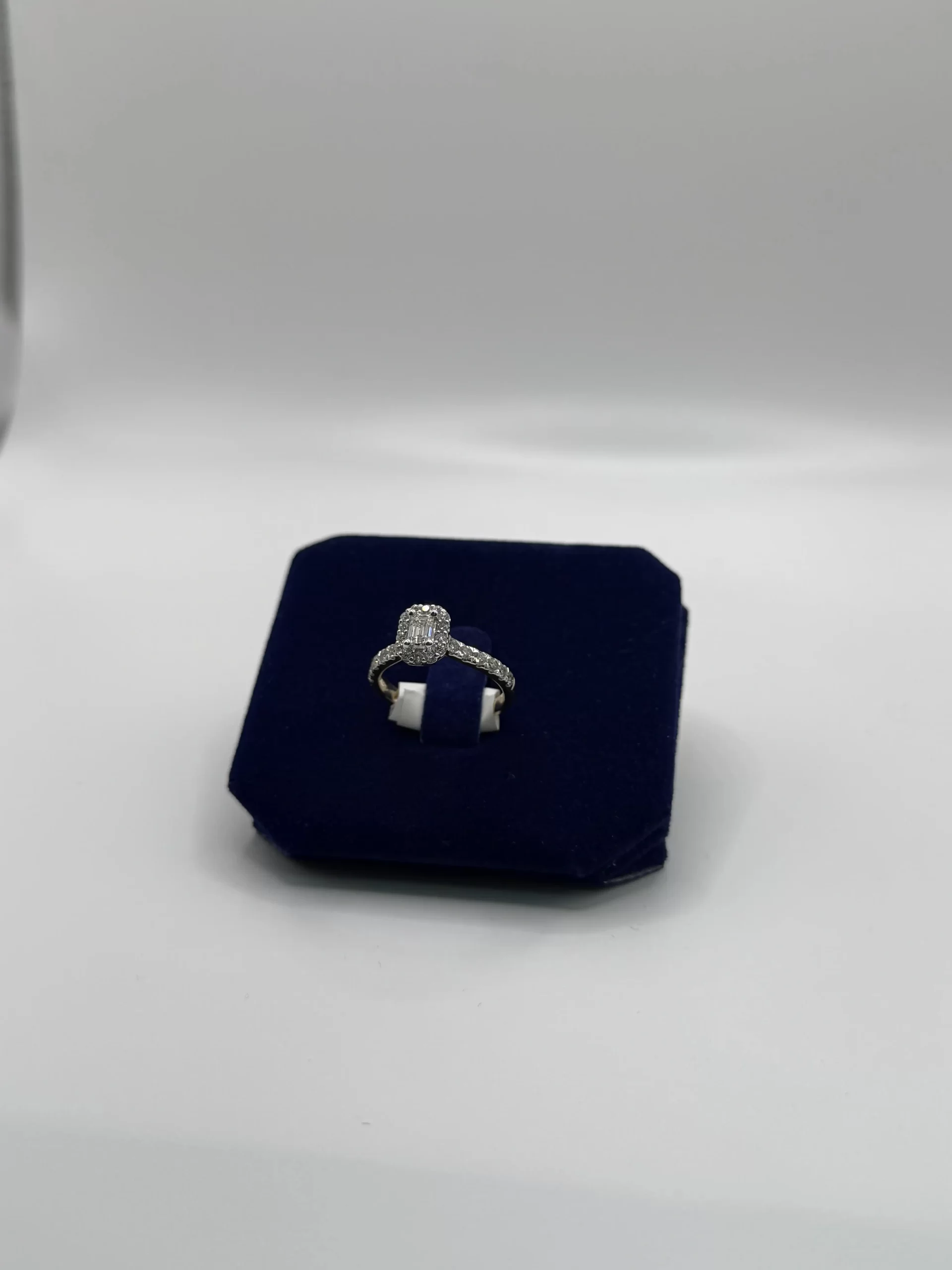 14k Yellow Gold Emerald Cut Lab Diamond Ring - Image 4