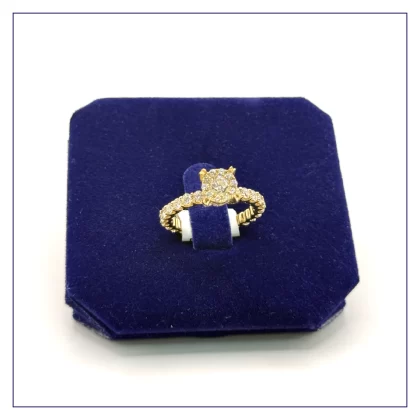 14k Gold Emperor Ring, Natural Diamonds