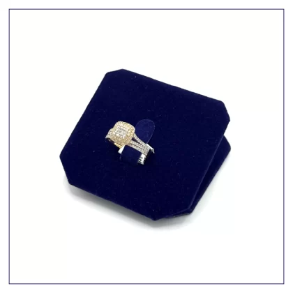 10k Yellow Gold Cushion Cut Engagement Set