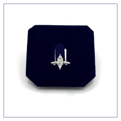 14k White Gold with 1CTW Natural Diamond Marquis Ring