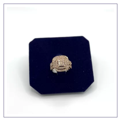 The Grand Rose Triple-Row Bridal Set Natural Diamond