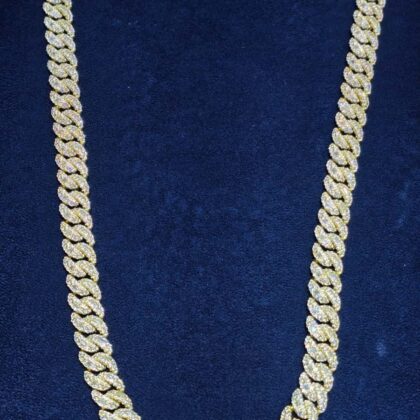 22-Inch Gold Iced Cuban Chain (10mm)